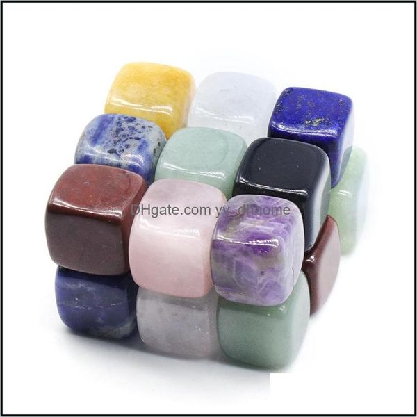 

stone loose beads jewelry natural chakra squares rose quartz amethyst agate tiger powder crystal white yoga meditation e dhxr0, Black