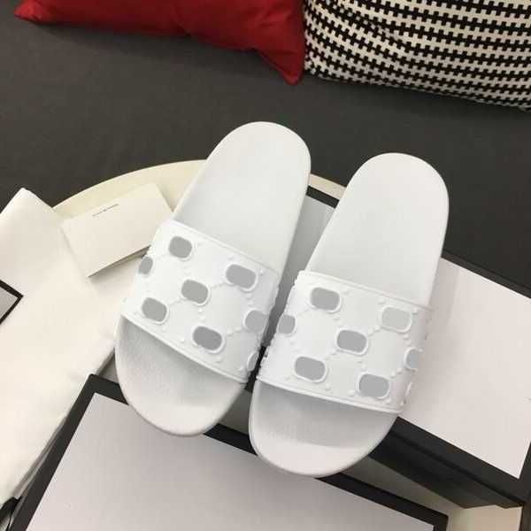 

2022 designer slides mens womens slippers with original box dust bag flowers printing leather platform shoes fashion luxury brand summer sof, Black