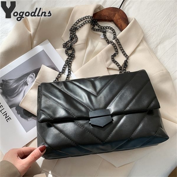 

fashion women soft pu leather crossbody bag female embroidery thread shoulder bags luxury branded clutch chain handbag sac 220527