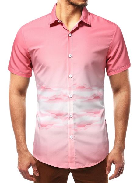 

men ombre button front shirt without tee q1o4#, White;black