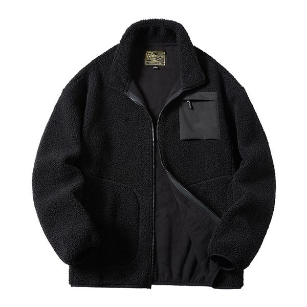 

lamb wool teddy coat men women cashmere fleece jacket teen couple warm clothing boy girls varsity techwear spring 220816, Black;brown