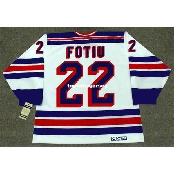 

wholesale mens nick fotiu 1982 ccm vintage home retro hockey jersey, Gray