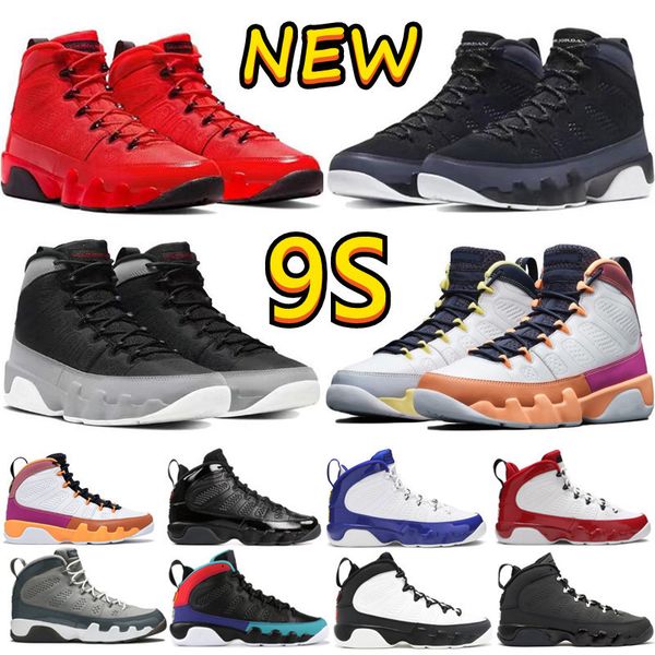 

2022 trend 9s ix men basketball shoes 9 cool particle grey bred patent chile red gym red cherry racer unc university blue dark charcoal