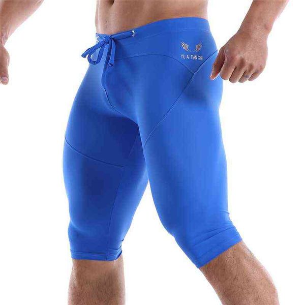 Pantaloncini casual da uomo Cool Yoga Allenamento Pantaloncini attillati Bodybuilding Pantaloni corti Traspirante Uomo Sport Fitness Running Pantaloncini da sudore H220418