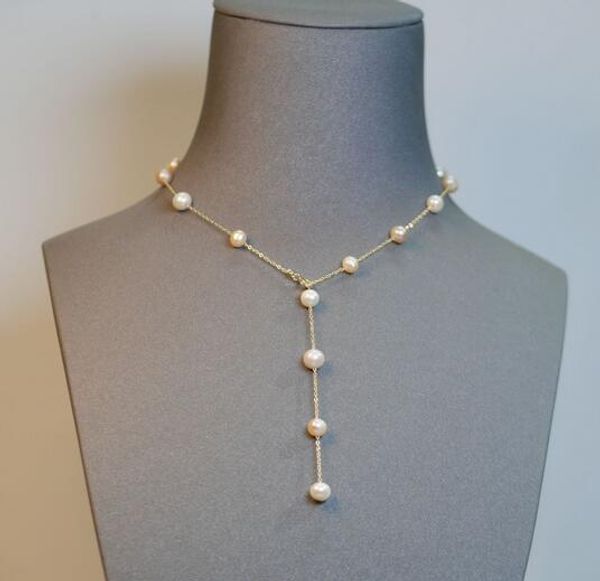 

6-7mm babysbreath white black pink natural freshwater pearl peanut necklace pendant jewelry, Silver