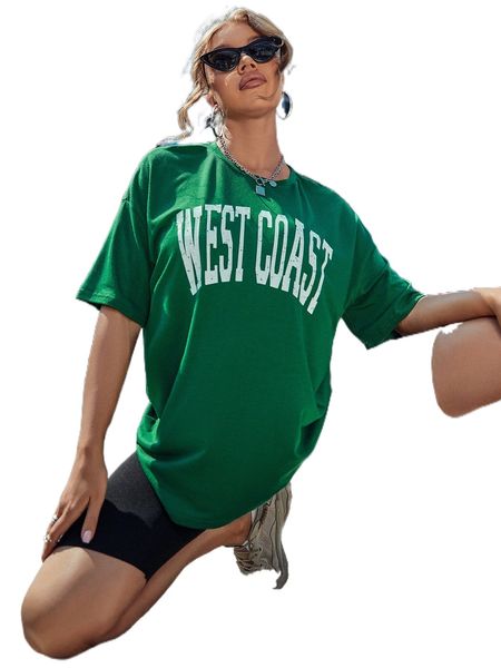 

sxy letter graphic drop shoulder tee c0cw#, White