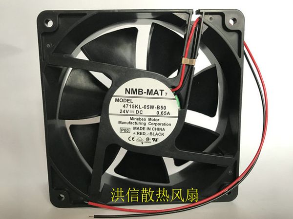 Бесплатный оригинальный вентилятор NMB 12038 4715KL-05W-B50 DC24V 0,65A 12 см. Частотный преобразователь охлаждающий вентилятор