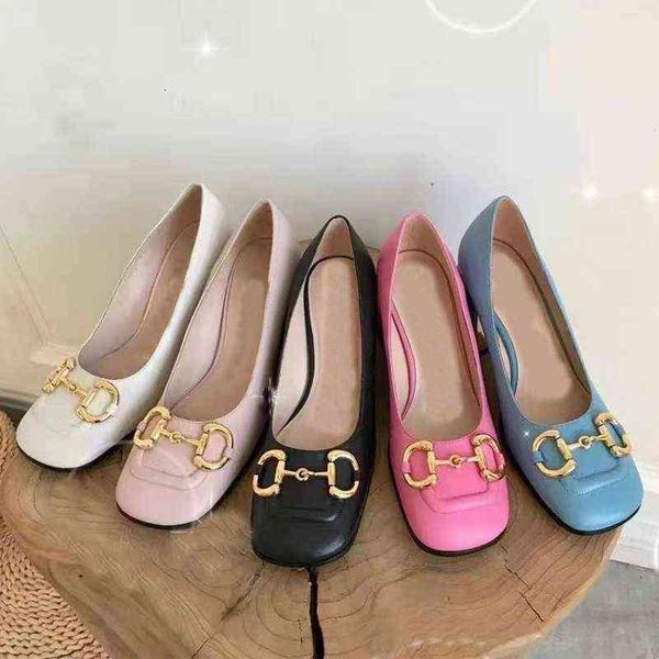 

designer sandals women high heels go out one line slippers leather horseshoe, Black