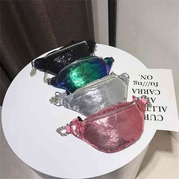 

purse autumn new waist bag women's version versatile sequin messenger bag practical multifunctional chest bag