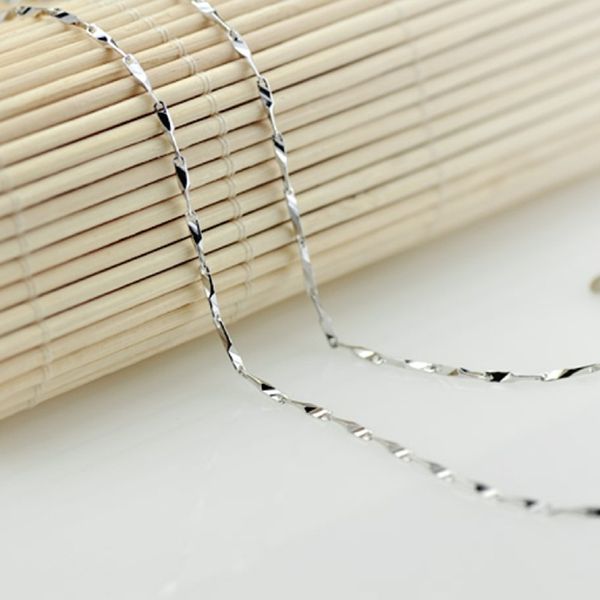 Mode Melonsamenform Multisize Silber Halskette Platin mit kurzem Schlüsselbein 1m Melonsamenkette Einketten-Accessoires