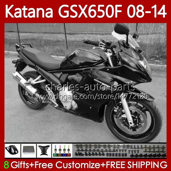 Carrozzeria per Suzuki katana GSXF 650 Glossy Black GSX-650F GSX650F GSXF650 2008 2009 2010 2011 12 13 14 120NO.128 GSX 650F GSXF-650 08 09 10 11 2012 2012 2013 2014 Oem Faitings