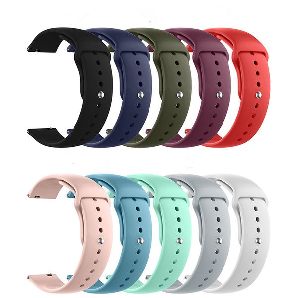 

silicone straps watchband for samsung galaxy watch active 4 sport watch replacement band bracelet 20mm/22mm