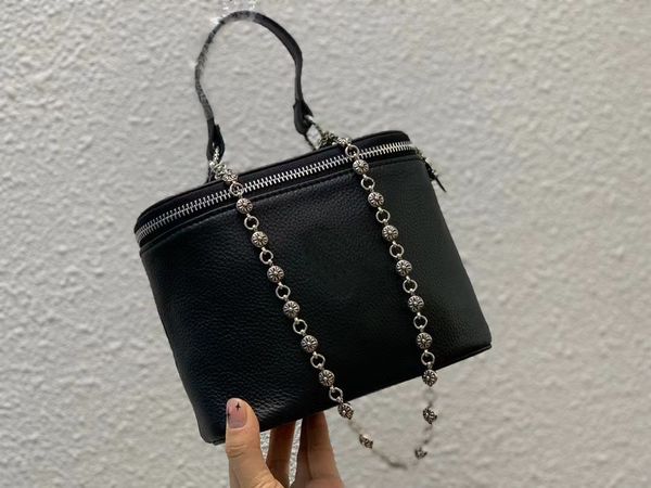 

2022 new cosmetic bag handbag messenger bag lychee pattern tumble grain first layer cowhide mother's day gift
