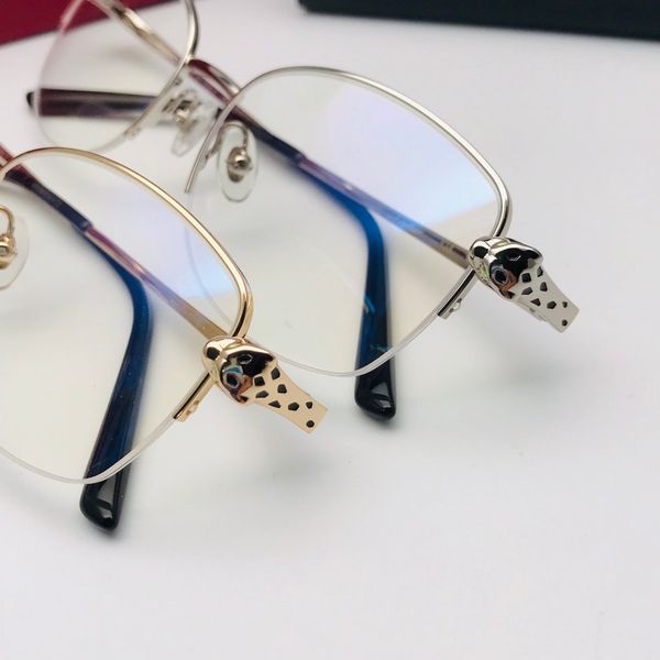 

fashion cartir cool sunglassesm golden spotted leopard sunglass frame men ladies prescription glasses optical anti blue light eye protection, White;black