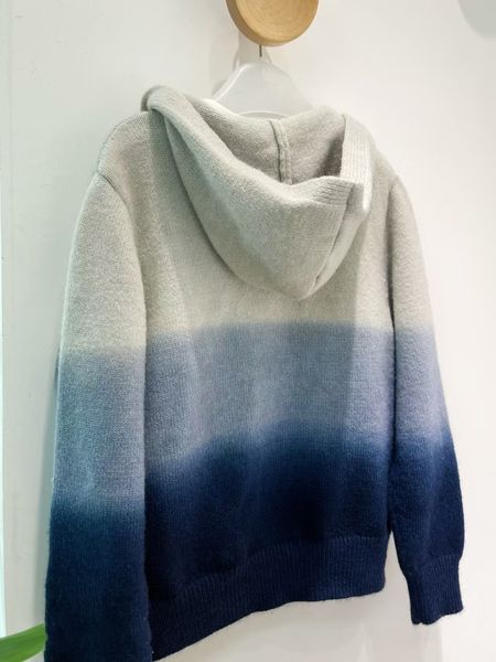 

baby clothe boys girls jackets baby designer hooded gradient zipper wool jacket with letter, Blue;gray