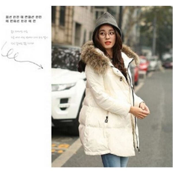 

coat hooded women parkas women's jacket fur collar outerwear female plus size winter coats 201125, Black