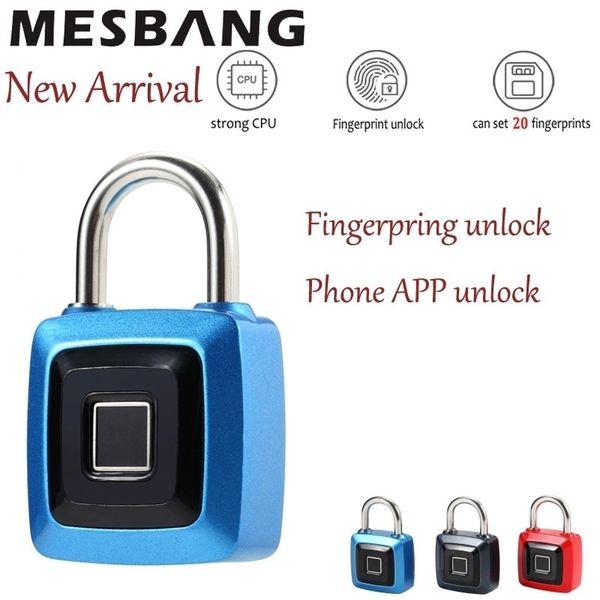 Bluetooth smart fingerprint lock pad batteria keyless USB ricaricabile telefono un porta antifurto di sicurezza Y200407