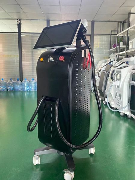 

diode hair removal laser machine 808nm ice platinum for spa salon equipment, Black