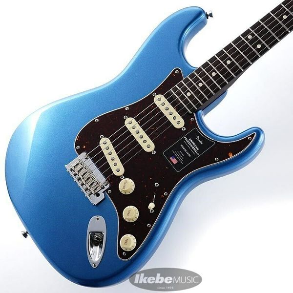 

professional ii st solid rosewood neck lake placid blue electric guitar