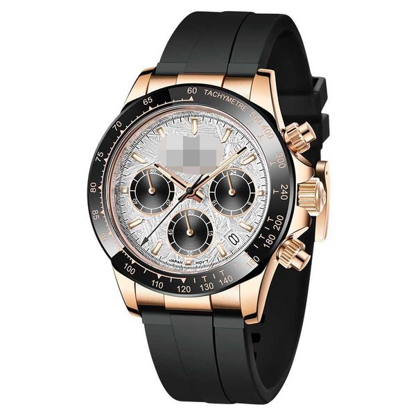

mens watch relogio masculino 40mm military sport style domineering fashion designer blue brow black dial unique silicone clock watchl1, Slivery;brown
