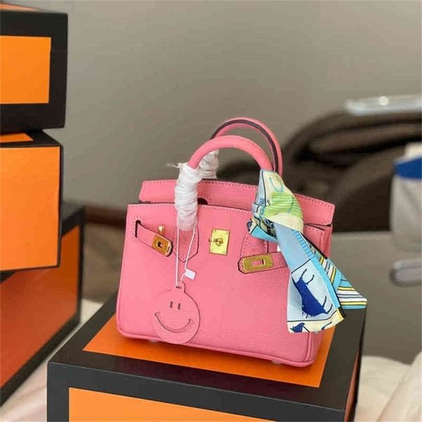 

designer hernnes handbags tote birkins layer cowhide bag ladies smiley face silk scarf handbag with lock size yys