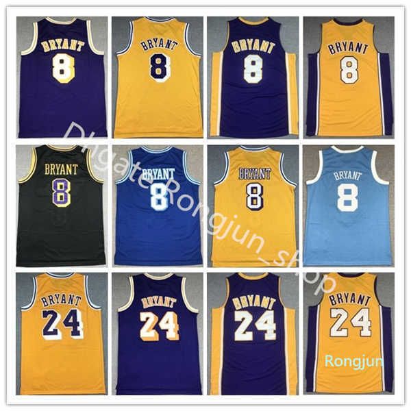 

mitchell and ness basketball jersey 8 bean the black mamba 2001 2002 1996 1997 1999 stitched team yellow blue purple vintage man, Black;red