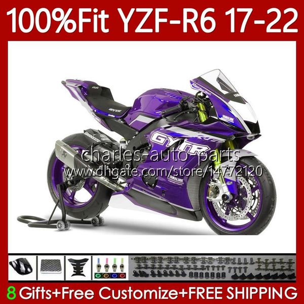 

oem bodywork for yamaha yzf r6 r 6 600 cc yzf-600 yzf-r6 2017-2022 body 119no.140 yzf600 2017 2018 2019 2020 2021 2022 yzfr6 dark purple 17