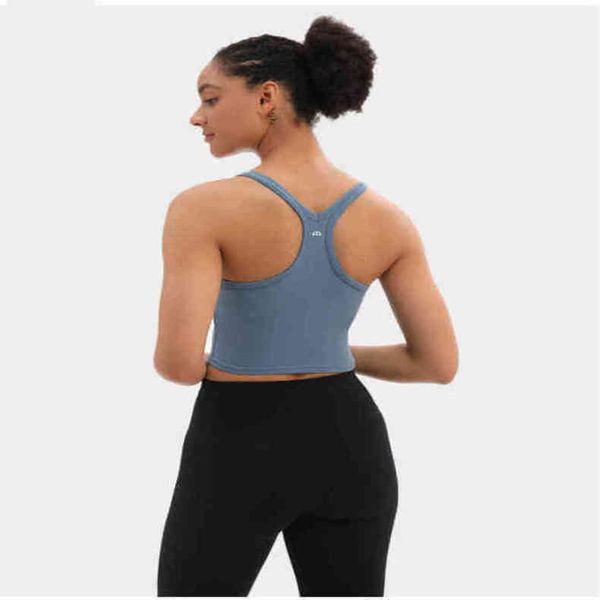 

lu-c2935 lulu bras brand yoga clothes moisture absorption and perspiration vest type sports underwear nude with bra m5w7, Red;black
