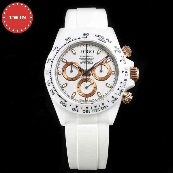 

roles watches luxury daytonas watches wrist e diver rm aet eta 4130 timing movement 904l steel scratch resistant sapphire ceramics timing, Silver