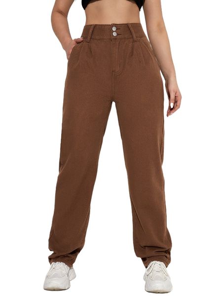 

high waisted straight leg jeans t79g#, Blue
