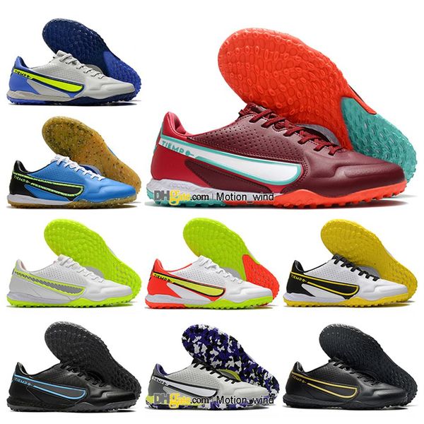 

gift bag mens high football boots tiempo 9 pro ic tf cleats legend ix neymar acc soccer shoes indoor turf trainers botas de f260s, Black