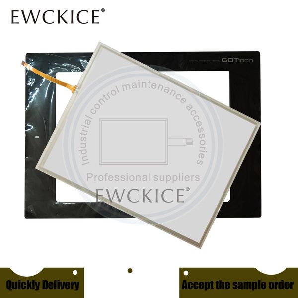 Peças de substituição N010-0523-X321 / 02 2F BKO-C11739 PLC HMI Touchscreen industrial e filme frontal