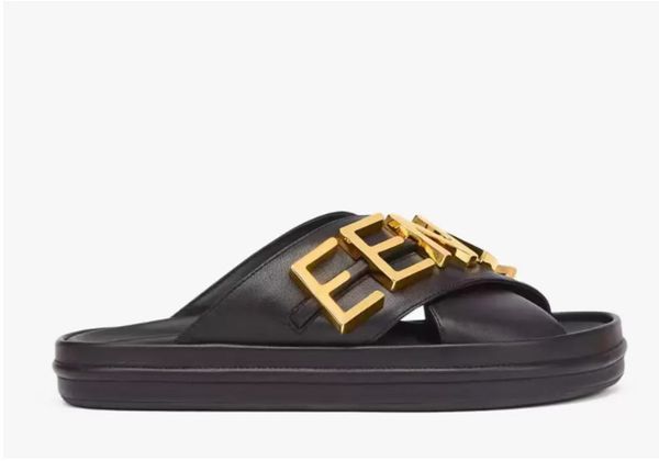 

designer print women men feel brown satin sandals silk scarf ffs f letter fabric flat slippers beach shoes loafers upper with heat-sealed an, Black