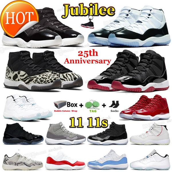 

cool grey 11 11s mens basketball shoes 25th anniversary low legend university blue white bred concord cap and gown men women