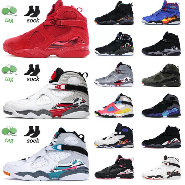 

2022 athletic 8 8s basketball shoes fashion reflections of a champion pinksicle black cement south beach ovo black womens mens sneakers trai, White;red
