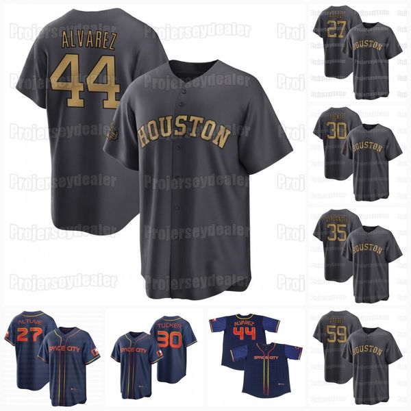 

astros jose altuve 2022 all-star baseball city connect jersey trey mancini alex bregman michael brantley yuli gurriel jeremy pena yordan alv, Blue;black