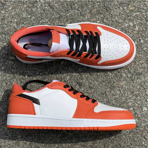 

with box 1 low og orange/white/black casual shoes jumpman 1s shattered backboard trainers starfish sneakers0sxw