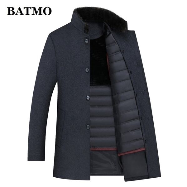 BATMO trench coat invernale in lana da uomo mens 90% piumino d'anatra bianco giacche in lana cappotto in lana spessa uomo plussize M4XL 201116