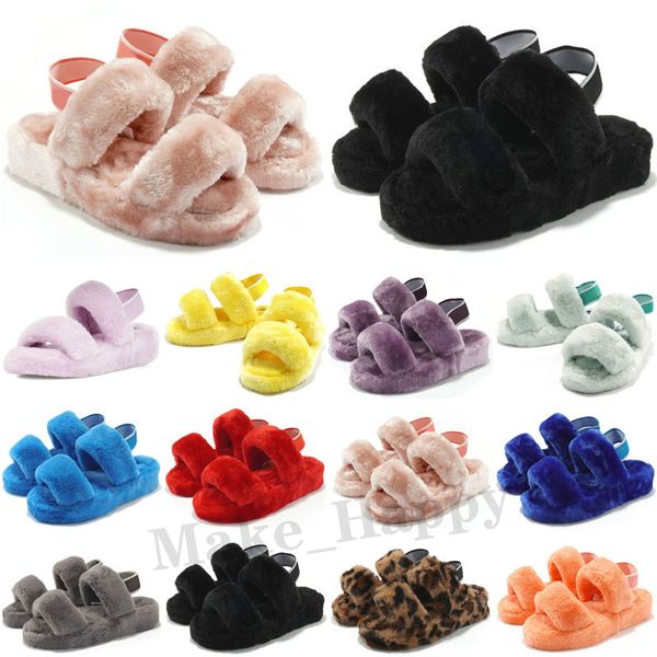 

designers women slippers ladies wool slides shoes winter fur fluffy furry letters sandals warm comfortable fuzzy girl flip flop slipper