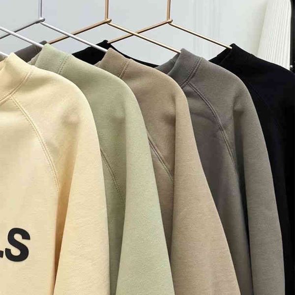 

50% off 2022 new upgrade s spring round neck couple sweater 300gc cotton wool ring is more breathable and thinner 99928306fp, Black