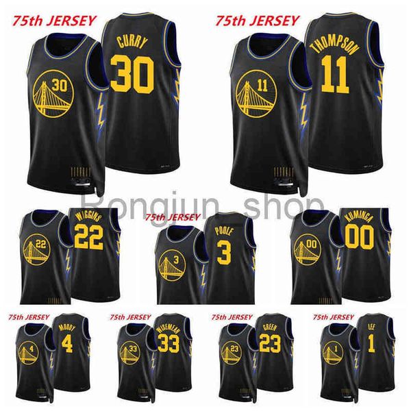 

75th custom mens womens jersey 3 poole 32 otto porter 33 james wiseman basketball jerseys, Black