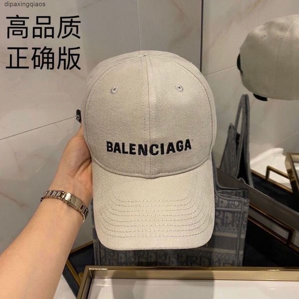 

designer ball caps balencaigass letter print paris b 22 new paris smoky grey old soft washing baseball classic duck tongue men's and wo, Blue;gray