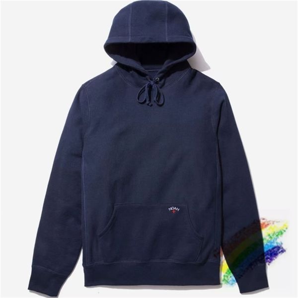 

fw noah pullover men women heavy fabric small cross embroidery hoodie sweatshirts 220815, Black