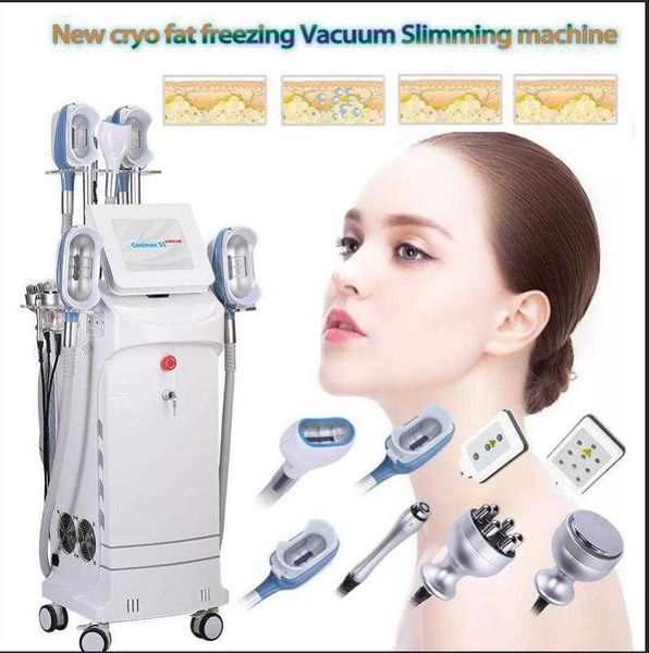 

360 cryo fat e cryolipolysis slimming machine ultrasonic cavitation rf face lift weight loss with 5 cryo handles cellulite removal