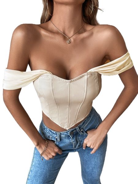 

zipper back asymmetrical hem crop h9bw#, White