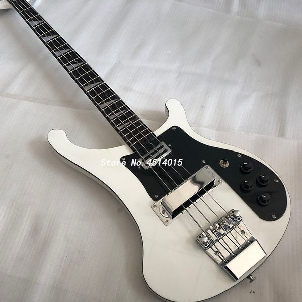

4003 bass white paint 4 string electric bass black lulu binding postage