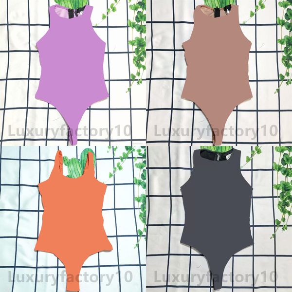 

swimsuit bikini set women letter colors one-piece swimwear push up padded reversible bathing suits sexy