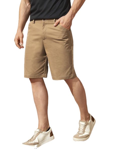 

men solid slant pocket shorts x02o#, White;black