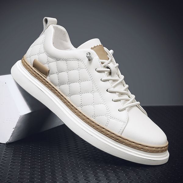 

men s genuine leather casual shoes fashion mens sneakers spring autumn leisure walk hiking male outdoor men shoe 220808, Black