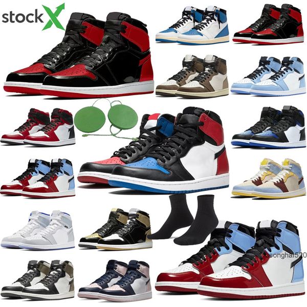 

og 1s basketball shoes jumpman 1 mens womens sneakers hype royal twist unc black white bred university blue dark mocha obsidian outdoor